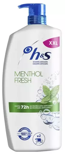 h&s Dispensador de shampoo anticaspa Menthol Fresh 1000 ml