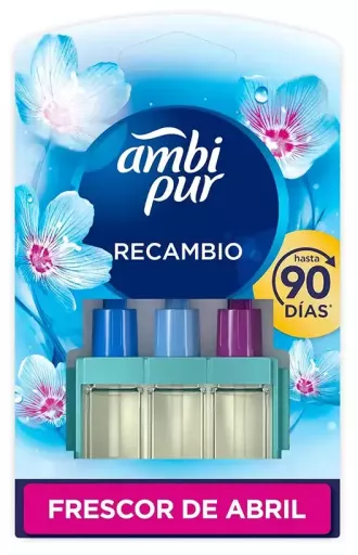 Ambi Pur Refil de ambientador 3Volution, fragr&acirc;ncia Frescor de Abril, 21 ml