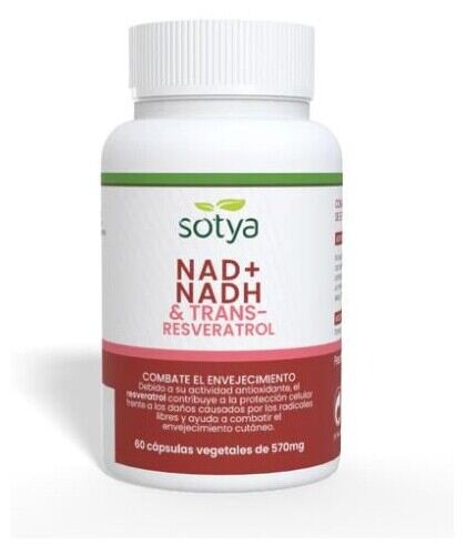 Sotya C&aacute;psulas de Nad+ e Trans-Resveratrol - 60 unidades