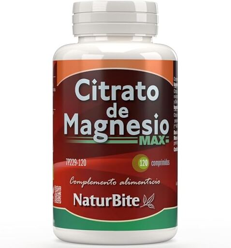 Naturbite Comprimidos de Citrato de Magn&eacute;sio Max 120