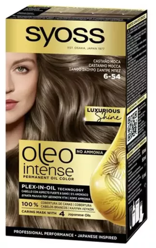 Syoss Tintura para cabelo Oleo Intense sem am&ocirc;nia n 6-54 Castanho Mocha