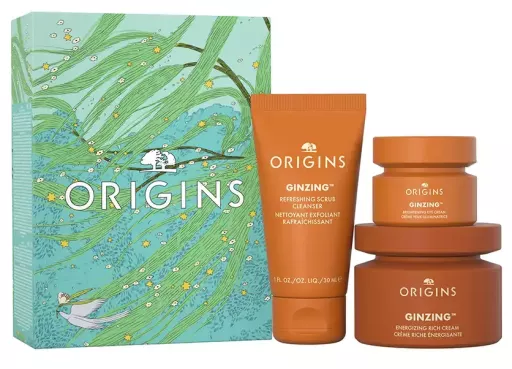 Origins Conjunto de 3 pe&ccedil;as de creme rico energizante Ginzing