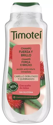 Shampoo For&ccedil;a e Brilho com &Oacute;leo de R&iacute;cino e Coco 300 ml