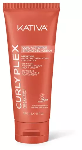 Kativa Gel Creme Ativador de Cachos Curly Plex Fixa&ccedil;&atilde;o Forte 240 ml