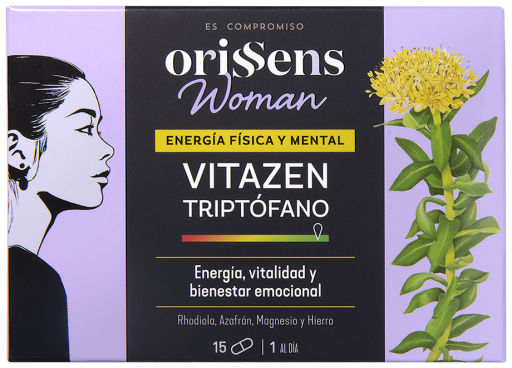 Orissens Vitazen Triptofano para Mulher, 15 Comprimidos