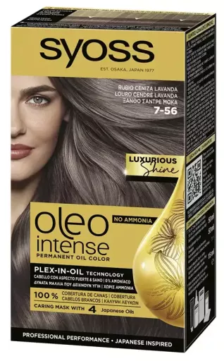 Colora&ccedil;&atilde;o Oleo Intense sem Am&ocirc;nia, 7-56 - Loiro Lavanda Acinzentado, 5 unidades